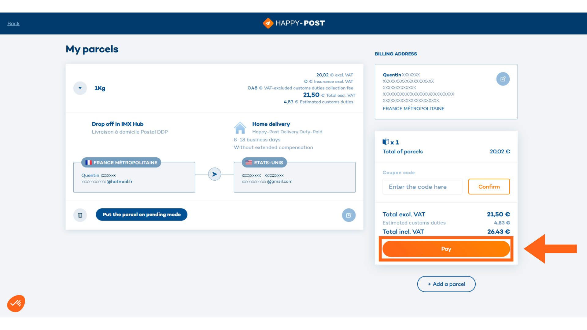undelivered parcels